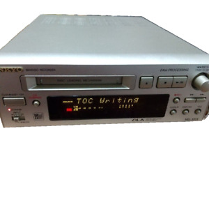 ONKYO MD-105X MD Mini Disc Recorder High Speed Audio Silver Tested Very Good