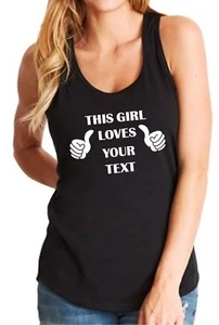 This Girl Loves Custom Tank Top Womens Funny Personalized Shirt Birthday Gift - Picture 1 of 8