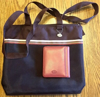 Creative Memories Mini Picfolio Wallet Photo Album Burgundy & Pink & Bag Purse - Image 1 of 4