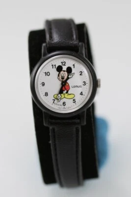 Часы женские молодежные Lorus Mickey Mouse черный пластиковый аккумулятор водонепроницаемые кварцевые - Изображение 1 из 4
