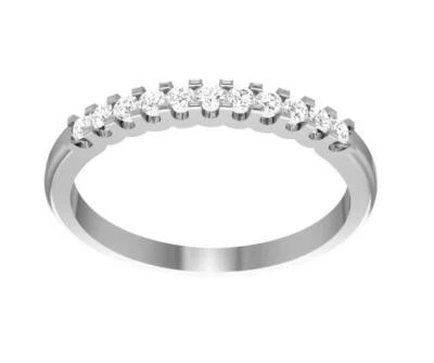 Anillo de compromiso de diamantes naturales I1 G juego de puntas de oro rosa de 14 quilates de 0,25 quilates Foto 1 de 4