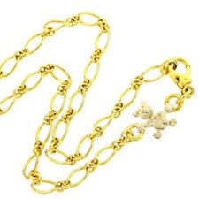 Pomellato Orsetto Teddy Bear 18k Yellow Gold Link Chain Pendant Necklace 22.3g