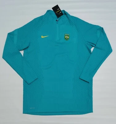 Camiseta de entrenamiento Nike azul de entrenamiento media cremallera de los Juegos Olímpicos de Brasil Vaporknit 2021 Foto 1 de 3