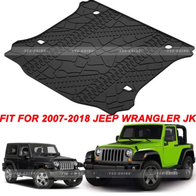 Alfombrilla de maletero con bandeja de revestimiento de carga premium para Jeep Wrangler JK 2007-2018 para todo clima Foto 1 de 4
