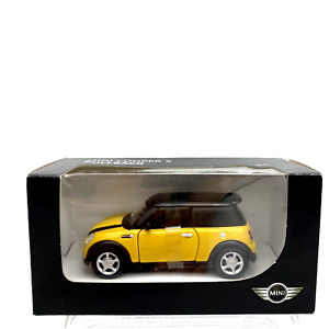 MINI Cooper S Pull Back Toy Car Yellow/Orange New In Box 80442447939