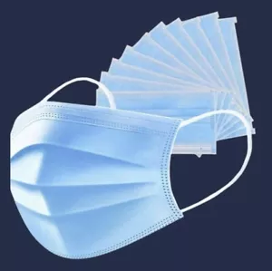 Mascherine Viso Monouso 3 Strati per Adulti/Bambini - Blu, Confezione da 50 - Foto 1 di 1