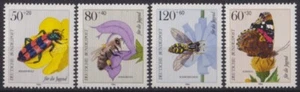 F-EX58265 DEUTSCHLAND MNH 1984 JUNGWOHLFAHRT SCHMETTERLINGE PAPILLON MARIPOSAS BIENE - Bild 1 von 2
