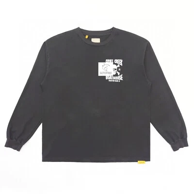 CAMISETA LARGA DE COLECCIÓN GOTOFREE GDEPT NEGRA ALGODÓN T SHRIT CALAVERA ESTAMPADA HIP HOP Foto 1 de 4