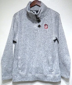 Champion Elite STANFORD KNIT SWEATER Women XL fleece jacket Pullover Button Neck - Picture 1 of 7