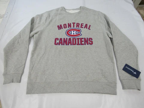 New Montreal Canadiens Mens Sizes L-XL-2XL Gray Sweatshirt Cover