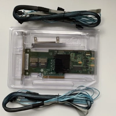 LSI SAS 9200-8i 8-port 6Gb/s PCIe RAID SATA Controller card+2pcs SFF-8087 SATA - Image 1 of 4