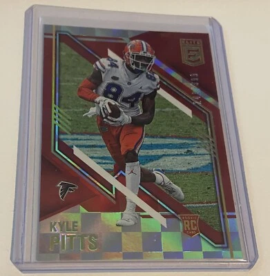 2021 Panini Donruss Elite #117 KYLE PITTS Checkerboard RC /399 - Falcons Rookie - Image 1 of 2