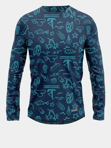 BlackStrap Brackish Crew Top Kid's Shirt, Summerfun Navy, Large - Picture 1 of 1