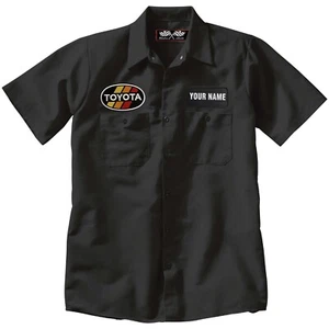 TOYOTA Embroidered PATCH + Mechanic WORK SHIRT Auto + CUSTOM NAME Option - Picture 1 of 12