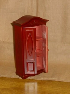 mahagonifarbener Kleiderschrank - Holz - 2. Wahl - Miniatur 1:12                 - Picture 1 of 2