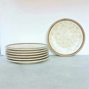 Mikasa Dessert Salad Plate Set 7 pc Natures Gallery Morning Mist D8006 Stoneware - Picture 1 of 5