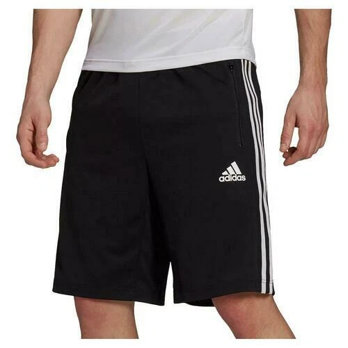 adidas Men's Designed 2 Move 3-Stripes Shorts - Black/White, L