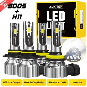 Combo 9005 H11/H8 Kit de faros LED bombillas 6500K haz alto bajo blanco súper brillante - Imagen 1 de 14