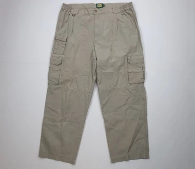 Pantalones cargo Cabelas vintage para hombre 42x31 desgastados doble rodilla pierna ancha beige Foto 1 de 4