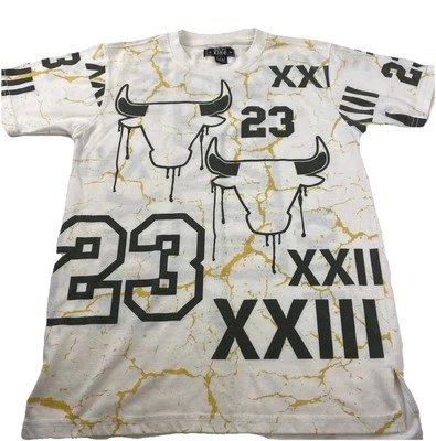Michael Jordan #23 All Over Print TShirt Chicago  Bulls SZ LG Tatum Celtics Bird - Image 1 of 4