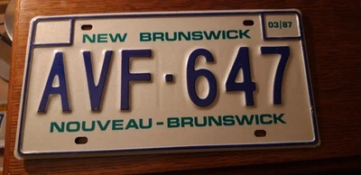 plaque immatriculation canadienne Nouveau New Brunswick canadian license plate - Photo 1/4