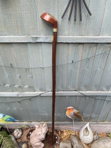 Vintage Handmade Walking Stick with a Thunderbird Super De Luxe 3 Wood Handle - Picture 1 of 8