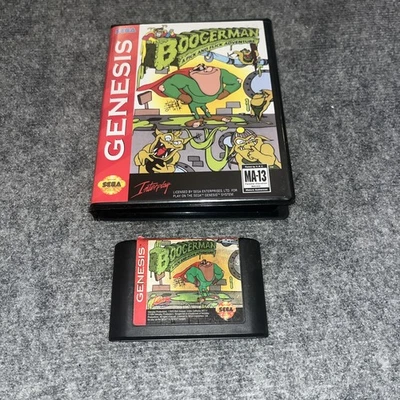 Boogerman: A Pick and Flick Adventure (Sega Genesis) Cartridge TESTED - Image 1 of 4