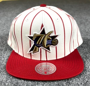 Philadelphia 76ers Mitchell & Ness HWC Nadelstreifen Snapback Flat Bill Cap Mütze Vintage - Bild 1 von 12