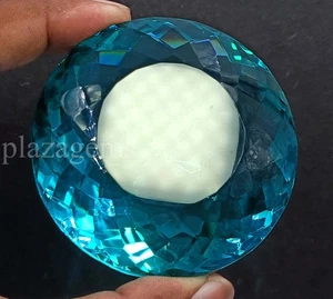 Piedra suelta natural 1003,80 quilates turmalina azul cielo corte redondo certificado EGL 5 ARB - Imagen 1 de 11