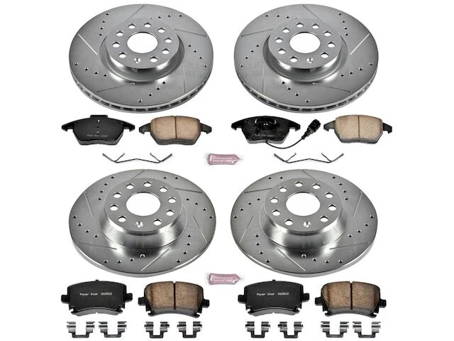 Kit de pastillas de freno y rotor delanteras y traseras para Audi A3 2007 2008 2006-2009 MH983JY Foto 1 de 1