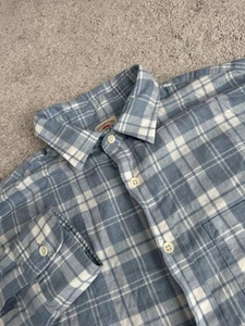 Faherty Blue Plaid Long Sleeve Button Up Shirt Men’s S - Picture 1 of 5