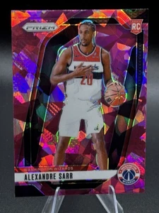 22024-25 Panini Prizm Alexandre Sarr #264 Pink Cracked Ice Rookie-Wizards - Imagen 1 de 2