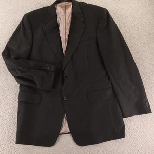 HSM Jacket Black M 42R Black Purple Check 100% Wool Twill Blazer Made USA - Picture 1 of 18