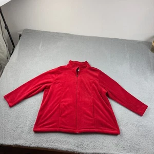 Catherines Fleece Jacket Womens 3X 26/28W Full Zip Cozy Warm Long Sleeve - Picture 1 of 12