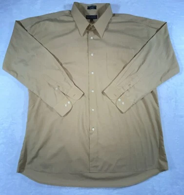 Camisa de vestir Bergamo New York para hombre grande 3XL 19-19,5 34/35 marrón claro fácil cuidado Foto 1 de 4