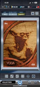 Topps Star Wars Digital Card Trader Silver Gilded Firebrand Yoda Insert - Picture 1 of 1