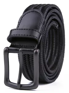 Herren/Frauen elastischer geflochtener gewebter Gürtel Stretch Taillengürtel für Jeans Hose - Bild 1 von 31