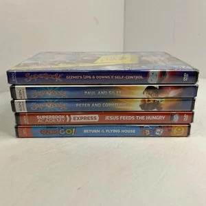 SUPERBOOK DVD Lot (5) CBN Peter Cornelius Paul Gizmo Jesus Feeds Flying House - Foto 1 di 11