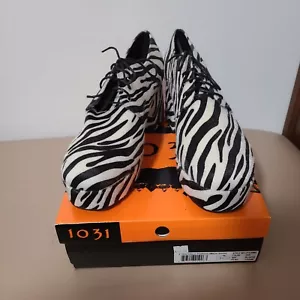 Herren 70er Jahre Zebra gestreifte Plateauschuhe von ELLIE - Bild 1 von 3