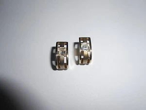 ### Creolen 375 Gold " Damen * Ohrringe * Gelbgold * 9 Karat " Zirkon " ### - Bild 1 von 4