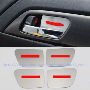 4pcs stainless Red Inner door bowl Stickers for Honda Accord 9th 2014 2015 2016 - Picture 1 of 6