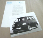 1993 Vw Bus Multivan Classic Combi T4 Brochure Prospekt Dépliant Press Photo