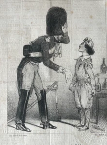 Antique Print 19th century CHARMIER, Actualites, Conscrit classe 1826 - Picture 1 of 8