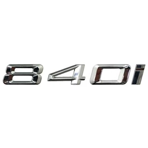 Silber Chrom 840i Auto Flach Buchstabe Nummer Hinten Kofferraum Boot Abzeichen Emblem für BMW - Bild 1 von 1