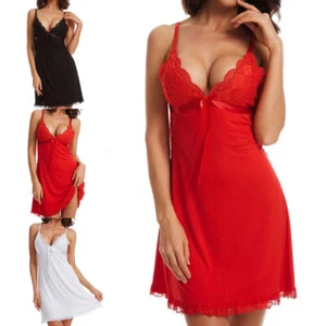 Sexy Women Lace Lingerie Nightwear Underwear Babydoll Sleepwear Dress Nightgowns - Picture 1 of 27