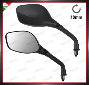 SPECCHIETTI MOTO SCOOTER CUSTOM PER MANUBRIO NERO 10 MM M10 REGOLABILI DX + SX - Imagen 1 de 5