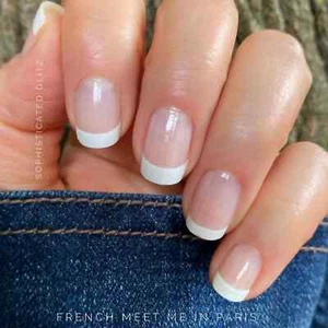 Color Street Nail Polish Strips ~ MEET ME IN PARIS ~French Manicure - Picture 1 of 4