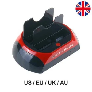 Dual Bay 2.5 3.5 inch HDD Docking Station SATA USB2.0 to IDE Hard Disk Case - Afbeelding 1 van 14