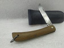 Vintage Pocket Knife Blade Handle Wood Metal Folding Sheath Mens Spain Rare 20th