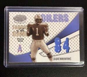 2004 Leaf Certified Materials Warren Moon #rd 75/84 SP Game Worn Jersey Oilers